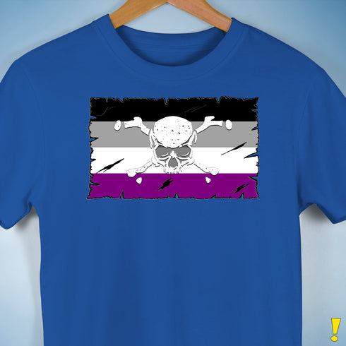 Asexual Pride Pirate Flag Premium Unisex T-Shirt - Royal Blue